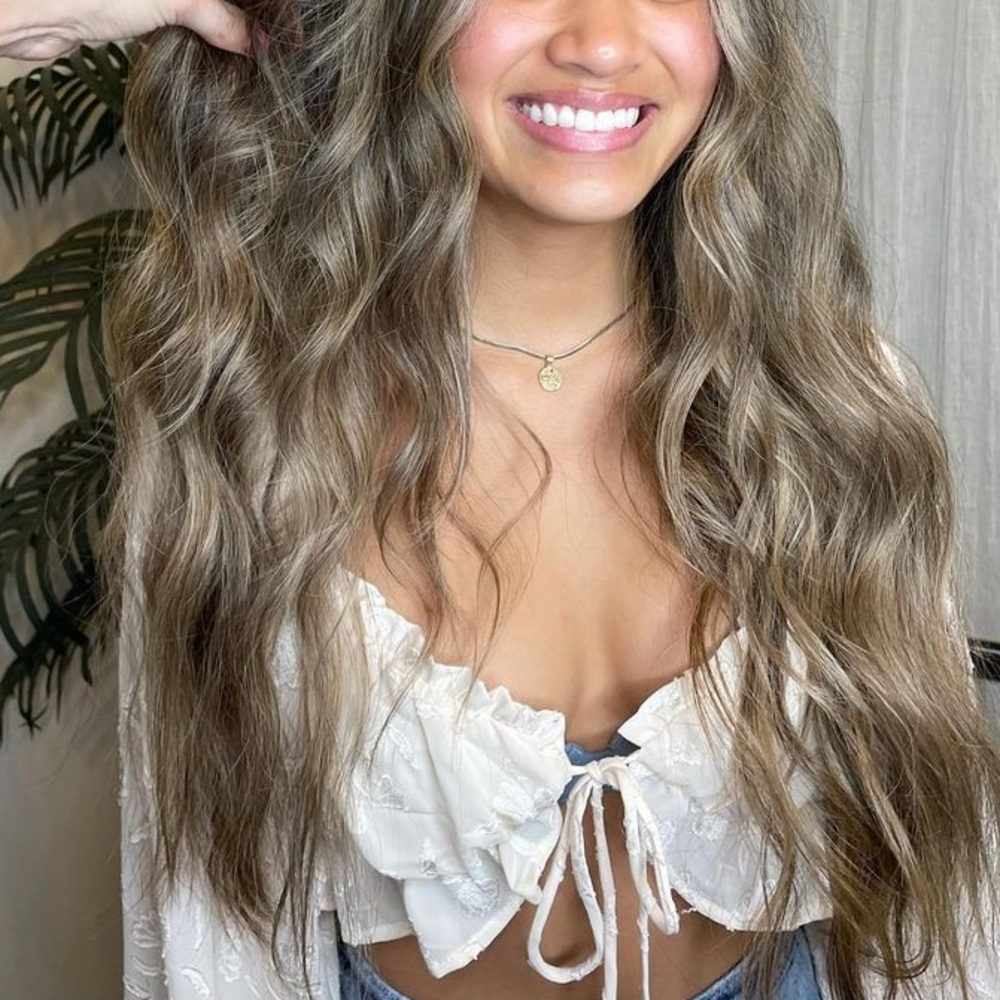Long sleeve blouse crop top